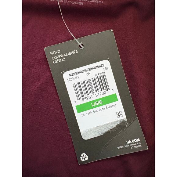 Under Armour Men's UA The Tech 6-inch Boxerjock Maroon Size Large Boxer Brief - Picture 6 of 7